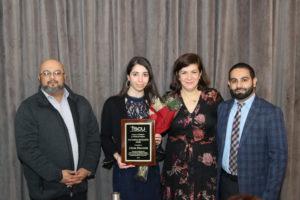 Alicia Sherents with her Professional Excellence Cohort 4 award.