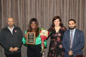 Brianna Oppong-Antwi with her Professional Excellence Cohort 6 award.