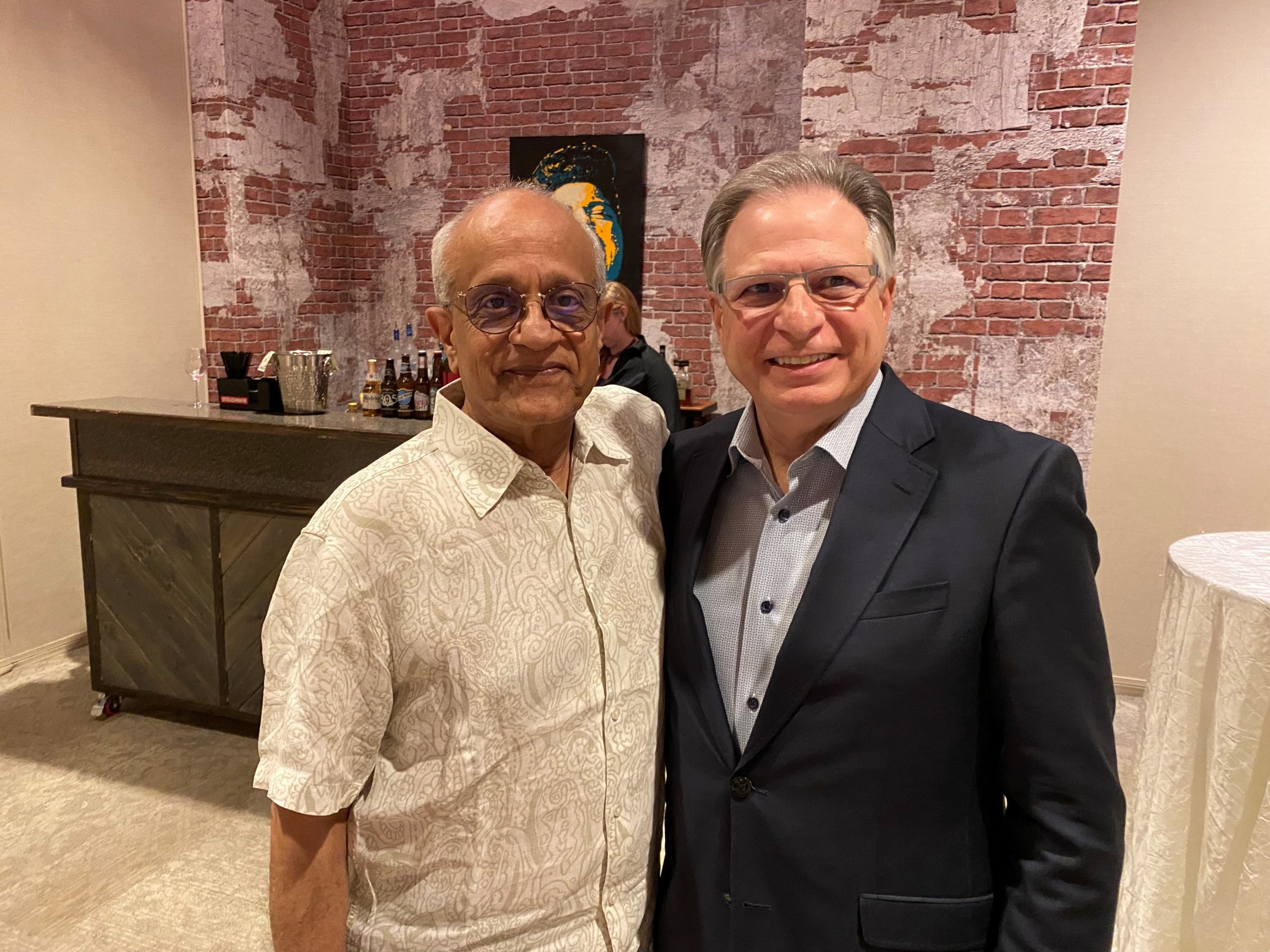 A photo of NWCCU President Sonny Ramaswamy with SCU President John Scaringe