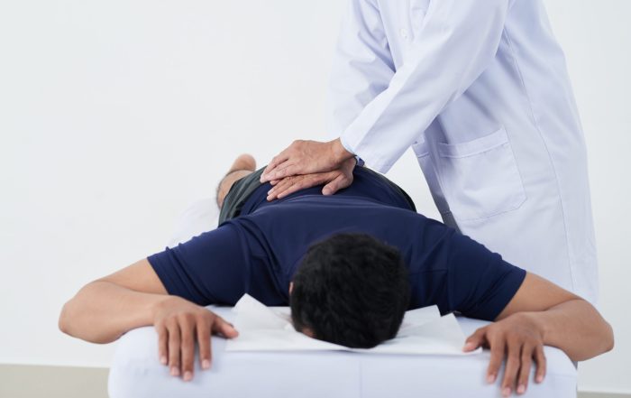 Examining spine