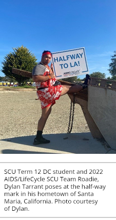 Dylan Tarrant during AIDS LifeCycle