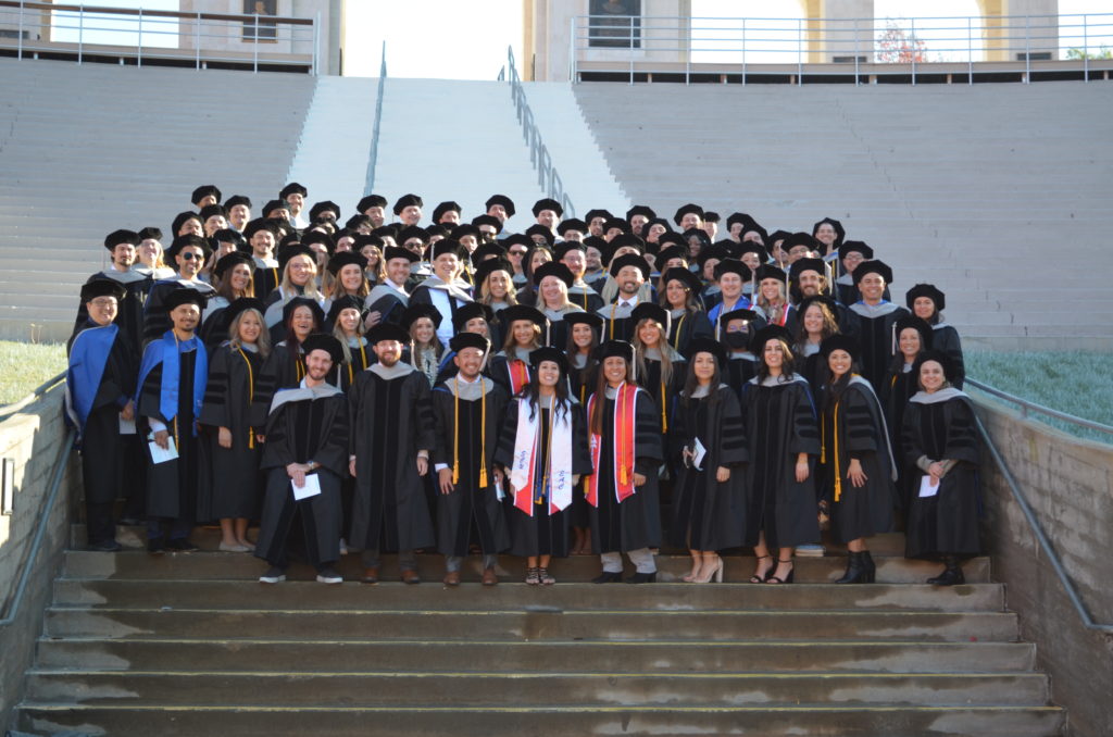 A group photo of the Doctor of Chiropractic program graduates of the SCU Class of 2021