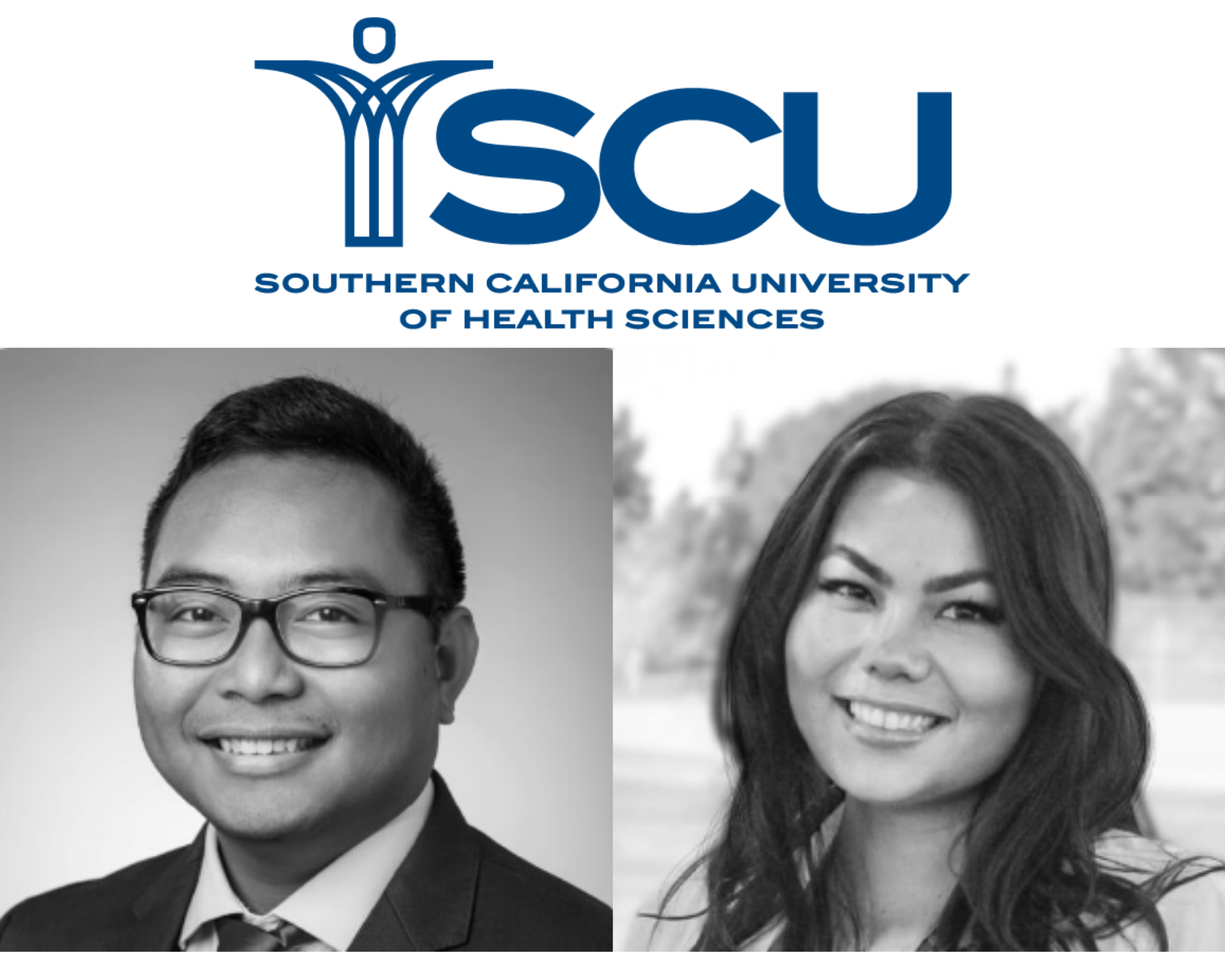 SCU MSPA Students and 2022 Exxat Scholarship Awardees, Kerwin Perez & Kelsey Wentz