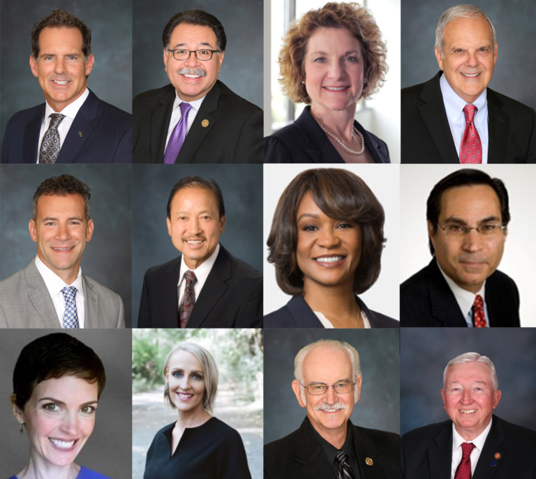 A collage of head shots of the SCU Board of Regents