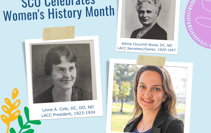 A collage of photos of women who have contributed to the history of SCU