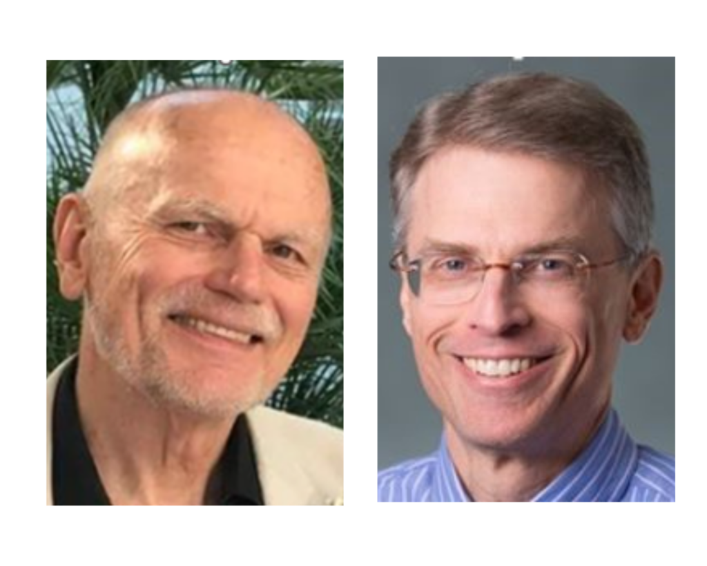 A side-by-side headshot of Jim Whedon, DC, MS and Louis Kazal, Jr., M.D.