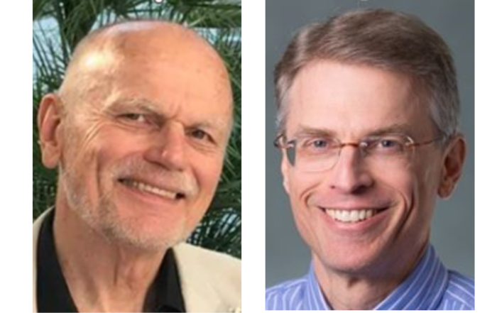 A side-by-side headshot of Jim Whedon, DC, MS and Louis Kazal, Jr., M.D.