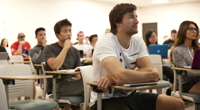 SCU students in a classroom