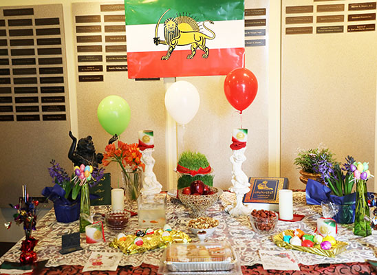 Traditional Sofreh Haft Seen table setting